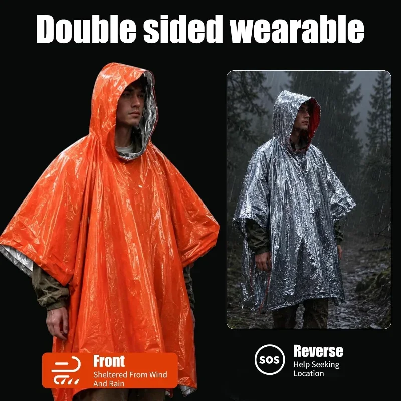 Hooded Emergency Rain Poncho W - Emergency Poncho Rain 评论和价格
